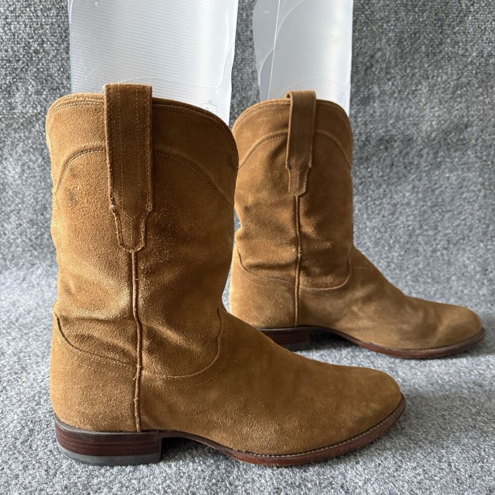 Tecovas Men’s The Shane Suede Roper Boots Tan Suede US 12.5 Style 1009 98877